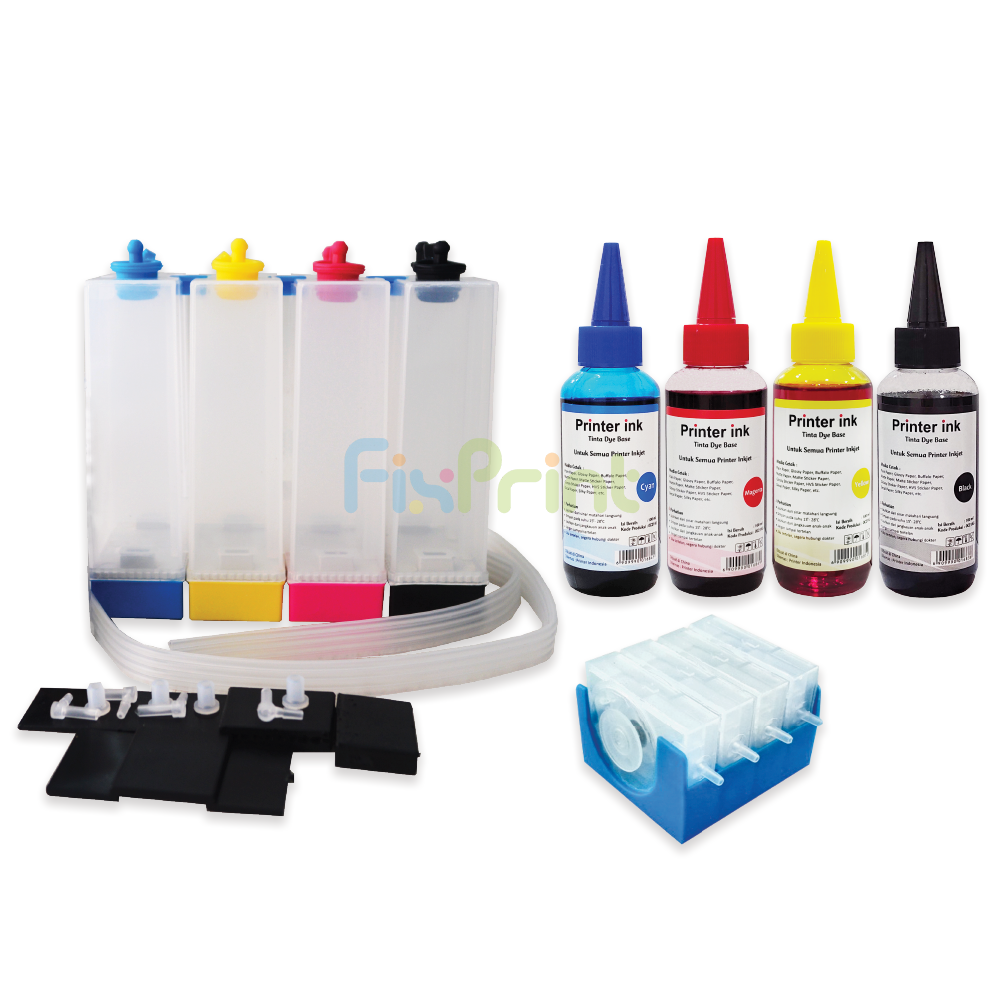 Produk Bundling Tinta Refill Universal Ink Cmyk 100ml Tabung 100ml Dumper Printer Canon 8923